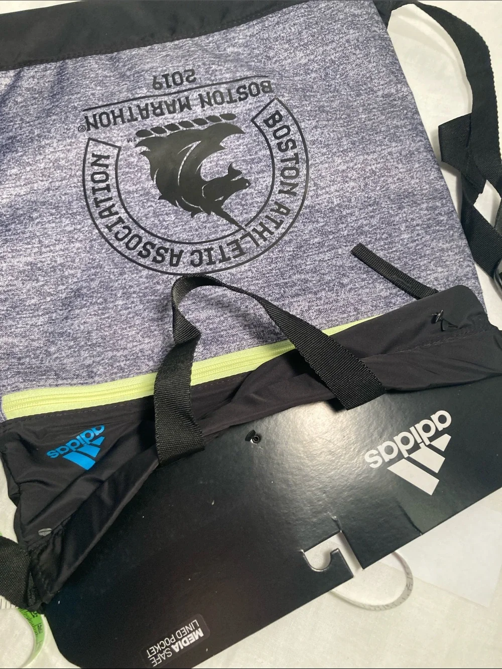 Adidas  Black grey Boston Marathon BAA Amplifier sackpack